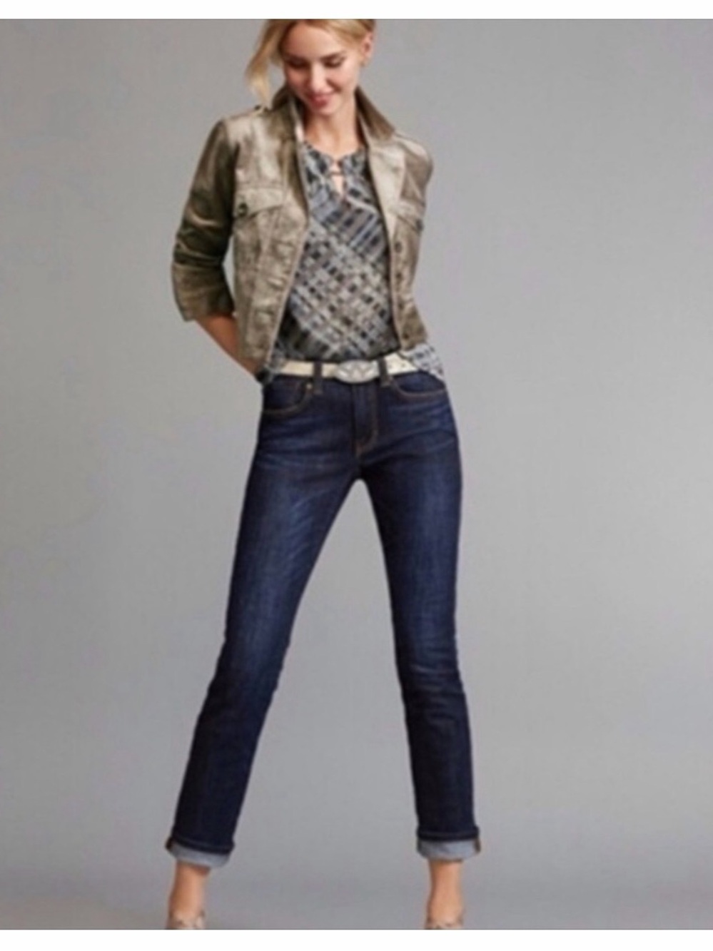 CABI High Straight 3386 Size 6 Denim Jears